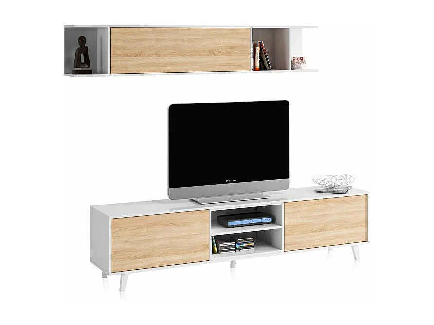 Salón Niva Blanco Brillo - Roble Canadian