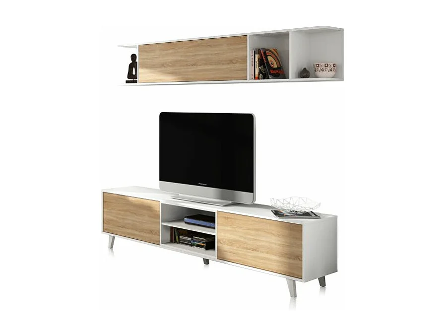 Salón Niva Blanco Brillo - Roble Canadian