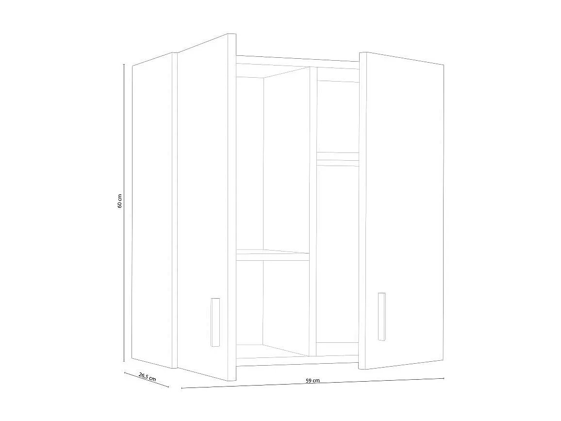 Armario Multi Useful High 2 Puertas Blanco