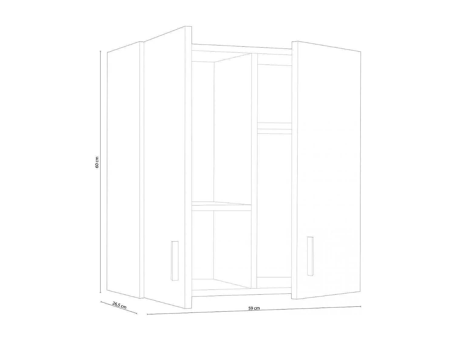 Armario Multi Useful High 2 Puertas Blanco