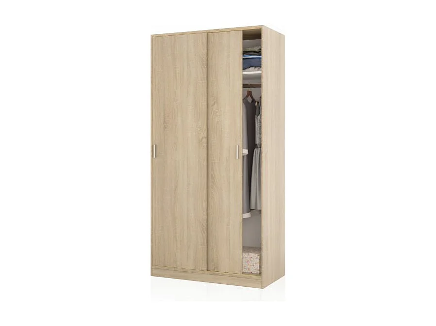 Armario Lenor 2 Puertas Correderas Roble Canadian