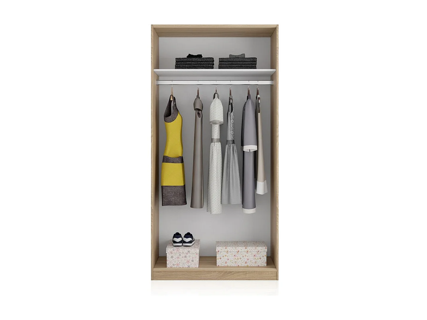 Armario Lenor 2 Puertas Correderas Roble Canadian