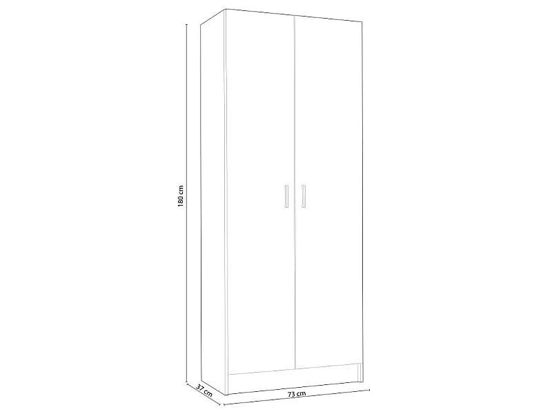 Armário de 2 portas, 73 x 180 cm, Multi Useful Blanco