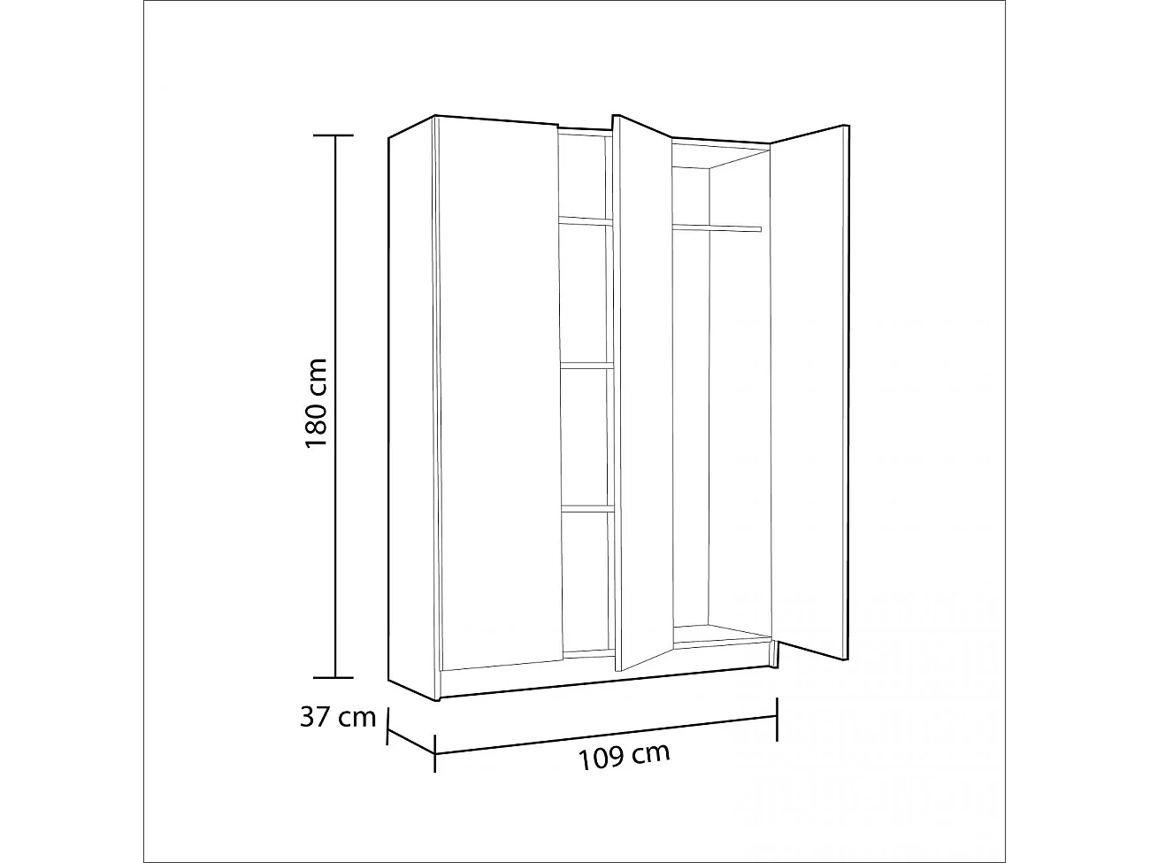 Armario Multi Useful 110 3 Puertas Blanco