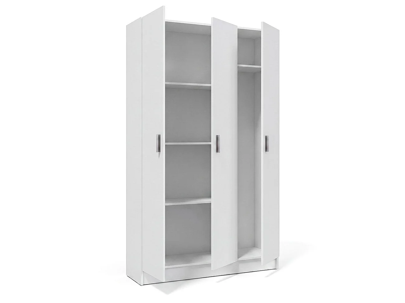Armario de 3 puertas en blanco artik 109x180 cm Multi Useful Blanco