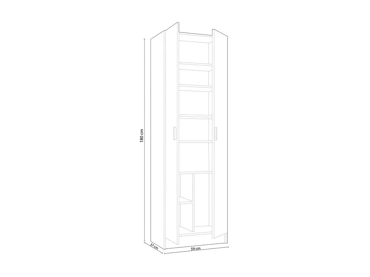 Armario Multi Useful SL 60 2 Puertas Blanco