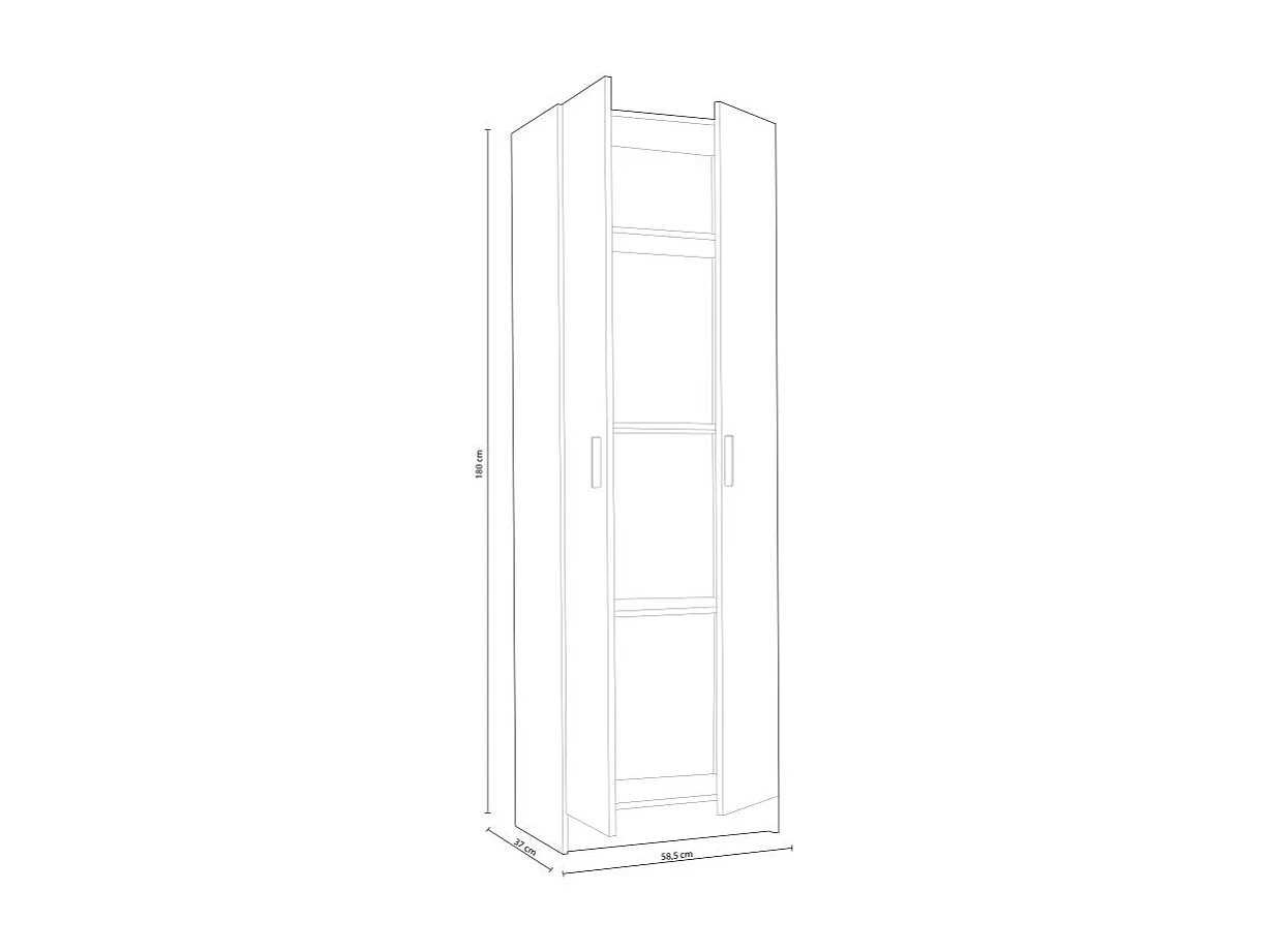 Armario Multi Useful 60 2 Puertas Blanco