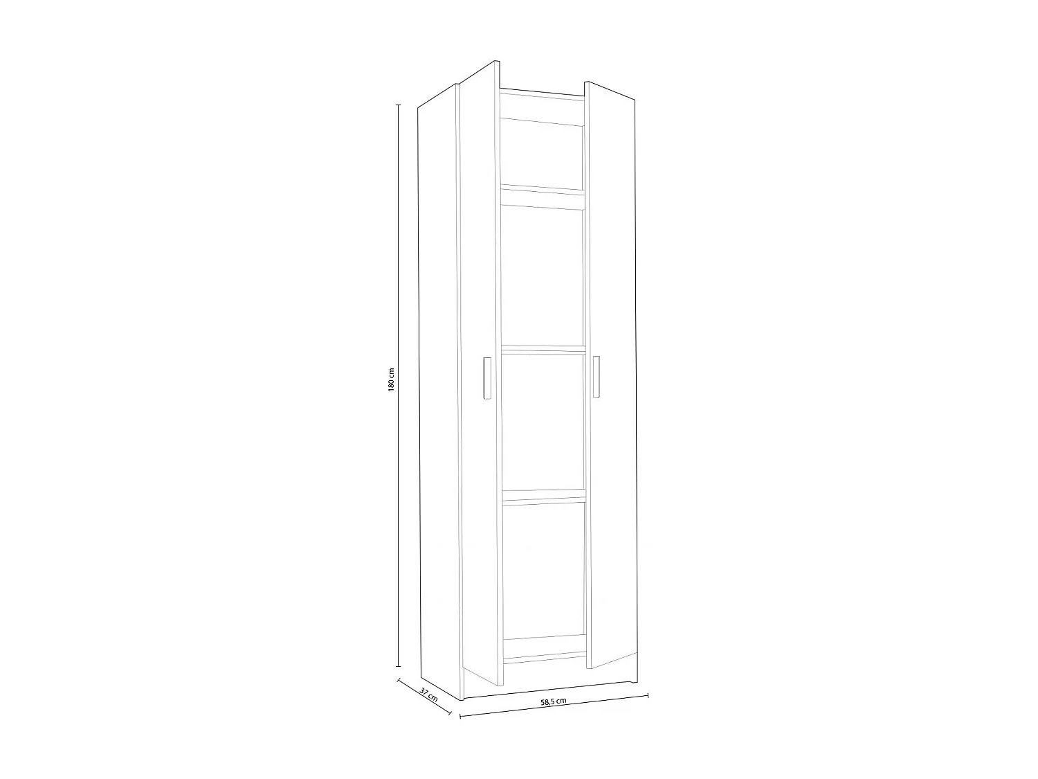 Armario Multi Useful 60 2 Puertas Blanco