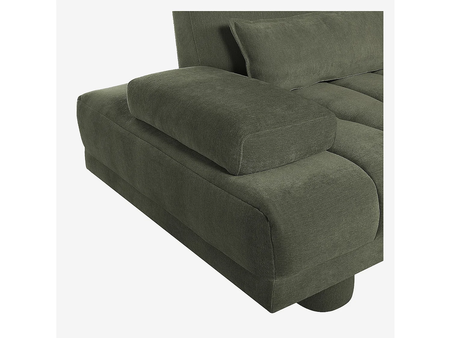 Habitat - Canapé 3 places en tissu avec dossier avance-recule - Vert kaki - Polane