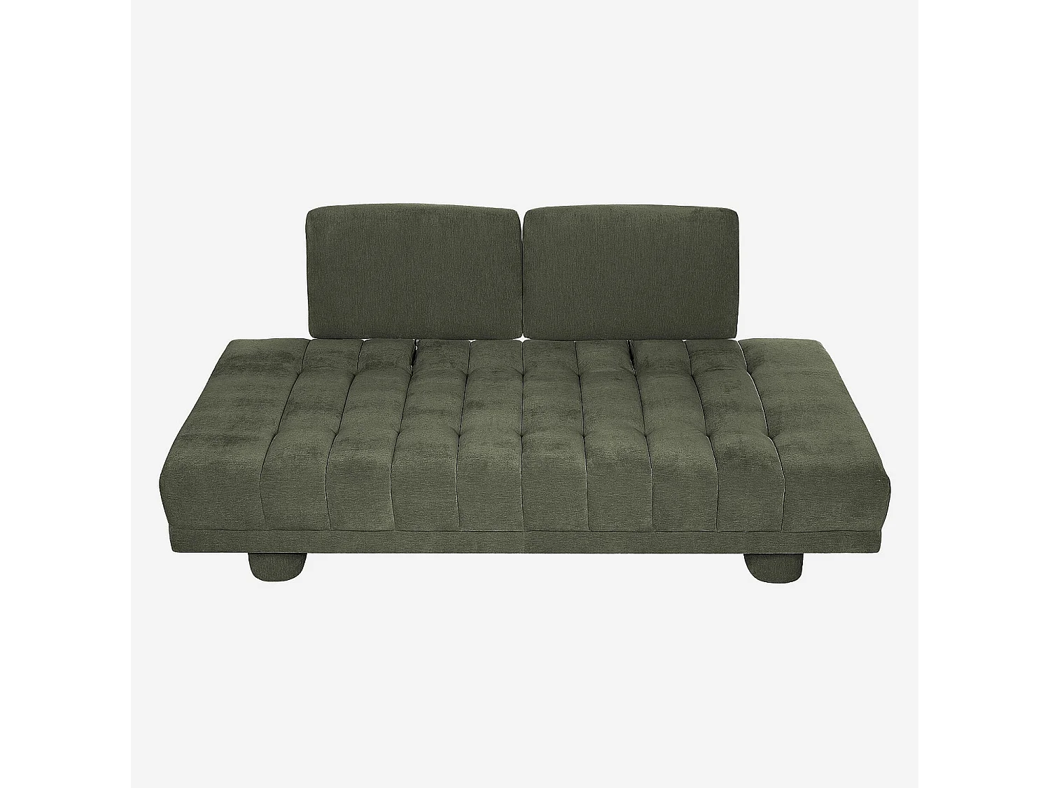 Habitat - Canapé 3 places en tissu avec dossier avance-recule - Vert kaki - Polane