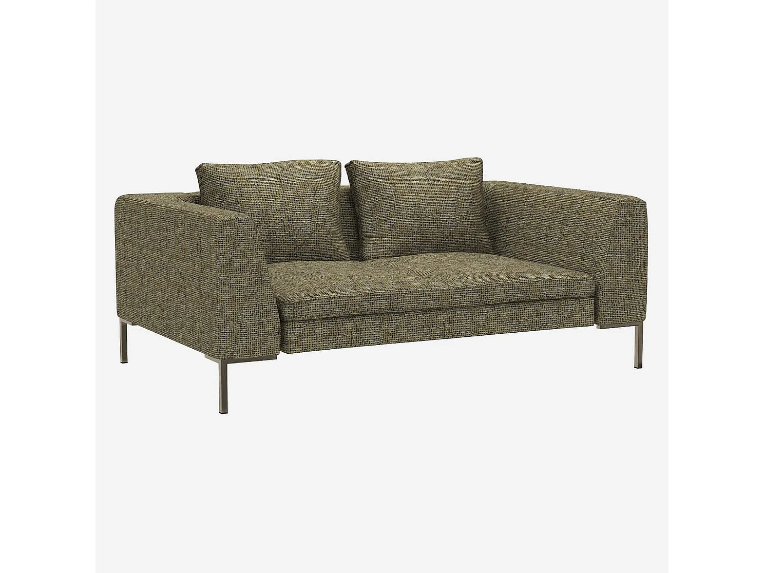 Habitat - Canapé 2 places en tissu Alba - Vert orage - Posada