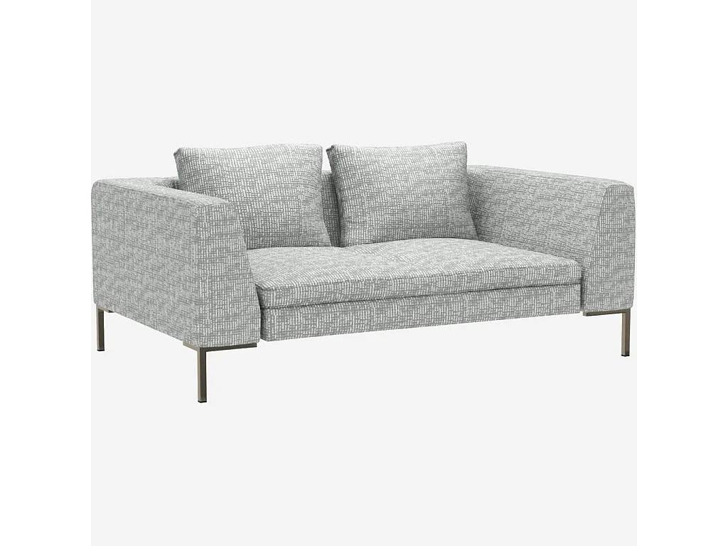 Habitat - Canapé 2 places en tissu Alba - Gris brume - Posada