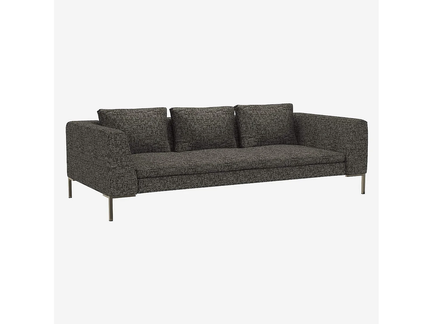 Habitat - Canapé 3 places en tissu Alba - Gris nuage - Montino