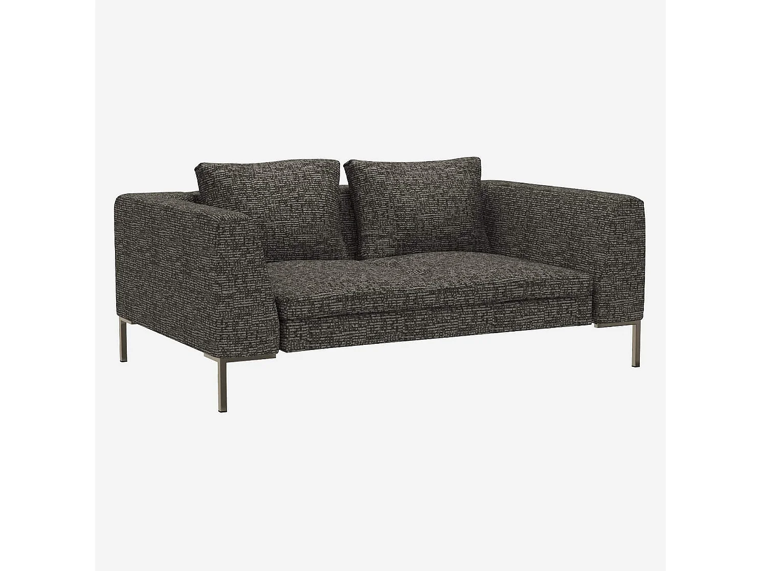 Habitat - Canapé 2 places en tissu Alba - Gris nuage - Montino