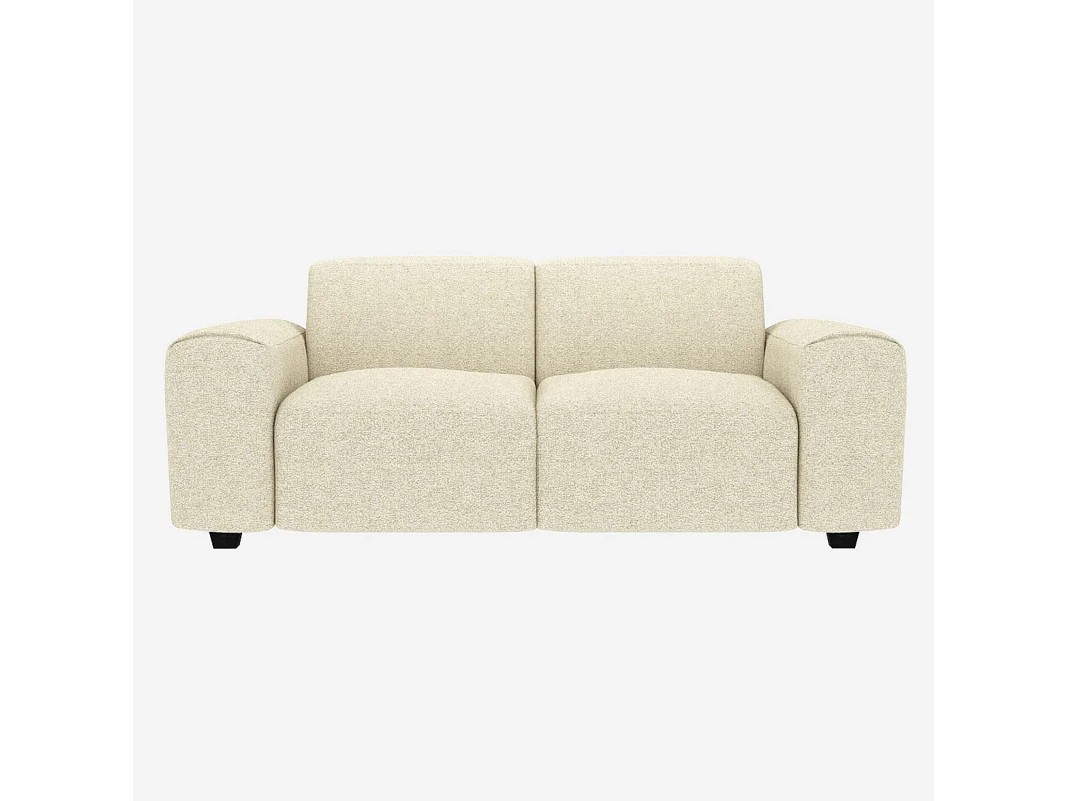 Habitat - Canapé 2 places en tissu Venezia - Blanc craie - Posada