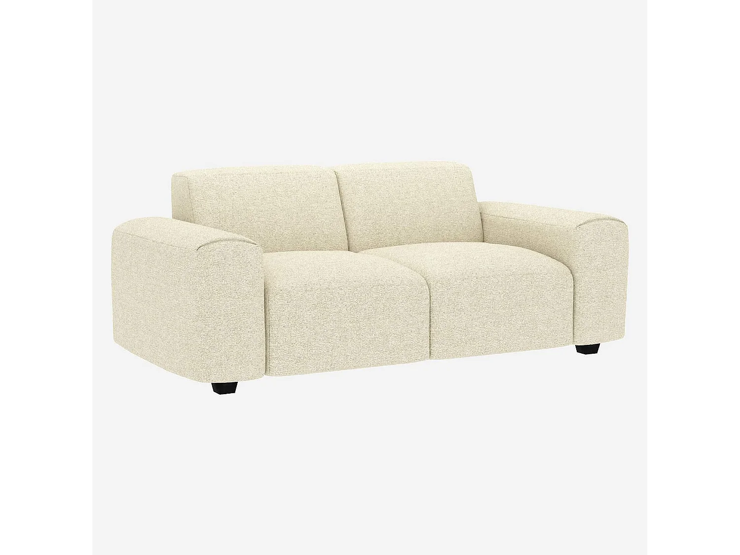 Habitat - Canapé 2 places en tissu Venezia - Blanc craie - Posada