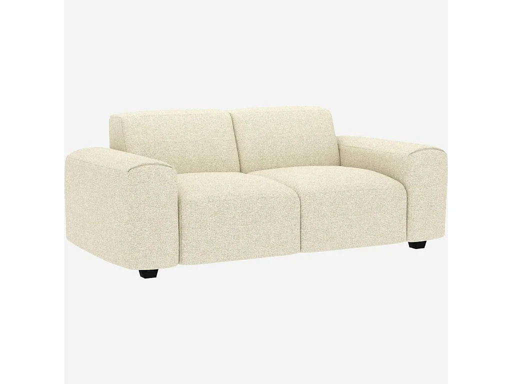 Habitat - Canapé 2 places en tissu Venezia - Blanc craie - Posada