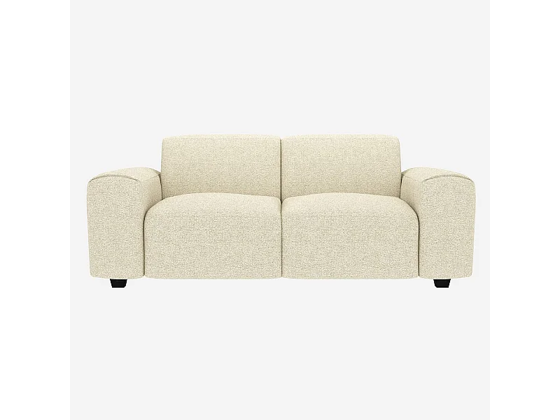 Habitat - Canapé 2 places en tissu Venezia - Blanc craie - Posada