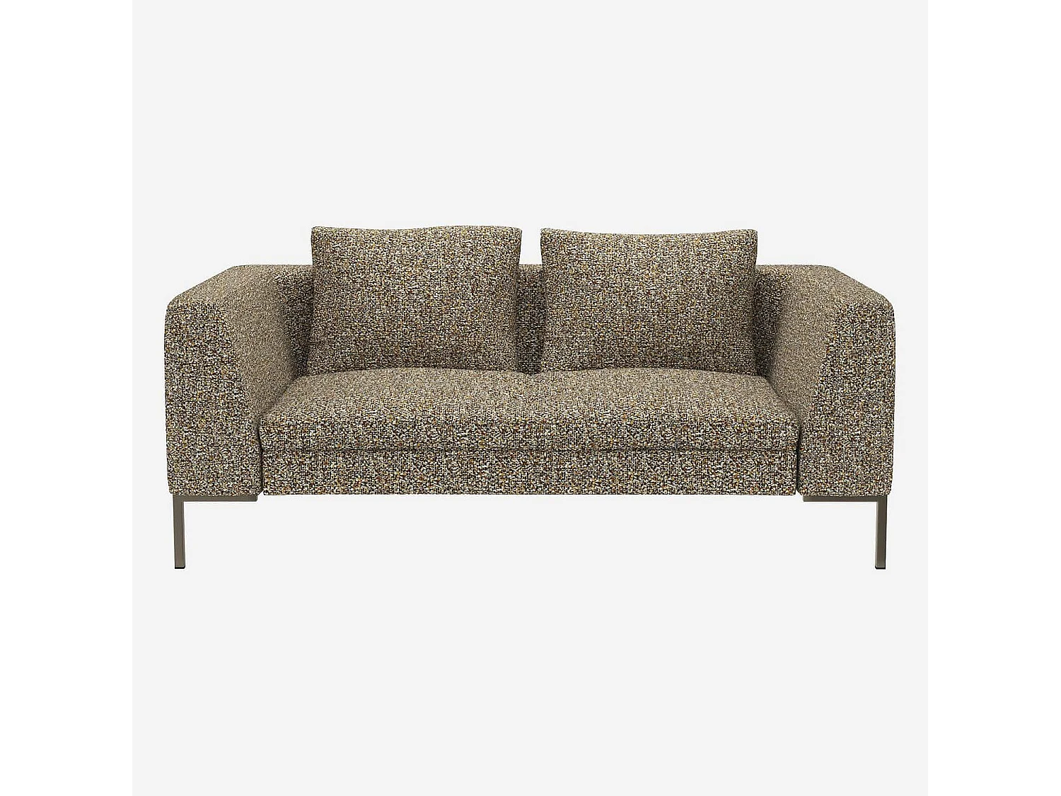 Habitat - Canapé 2 places en tissu Venezia - Vert lichen - Montino