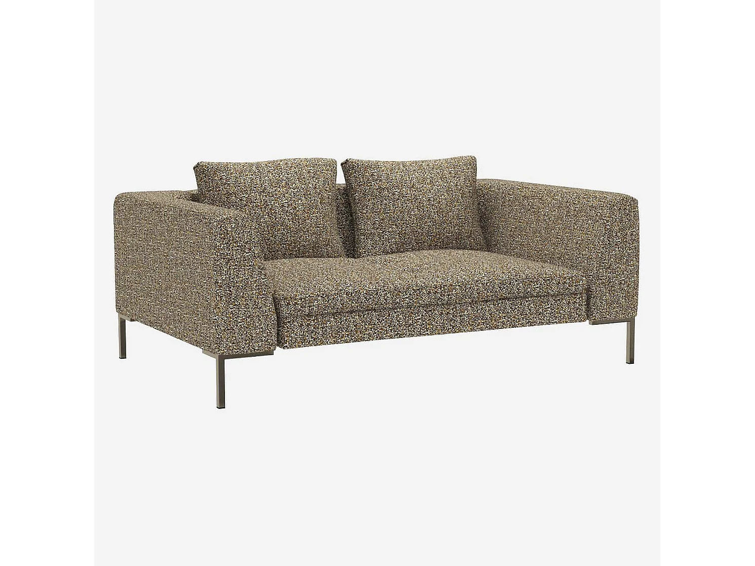 Habitat - Canapé 2 places en tissu Venezia - Vert lichen - Montino