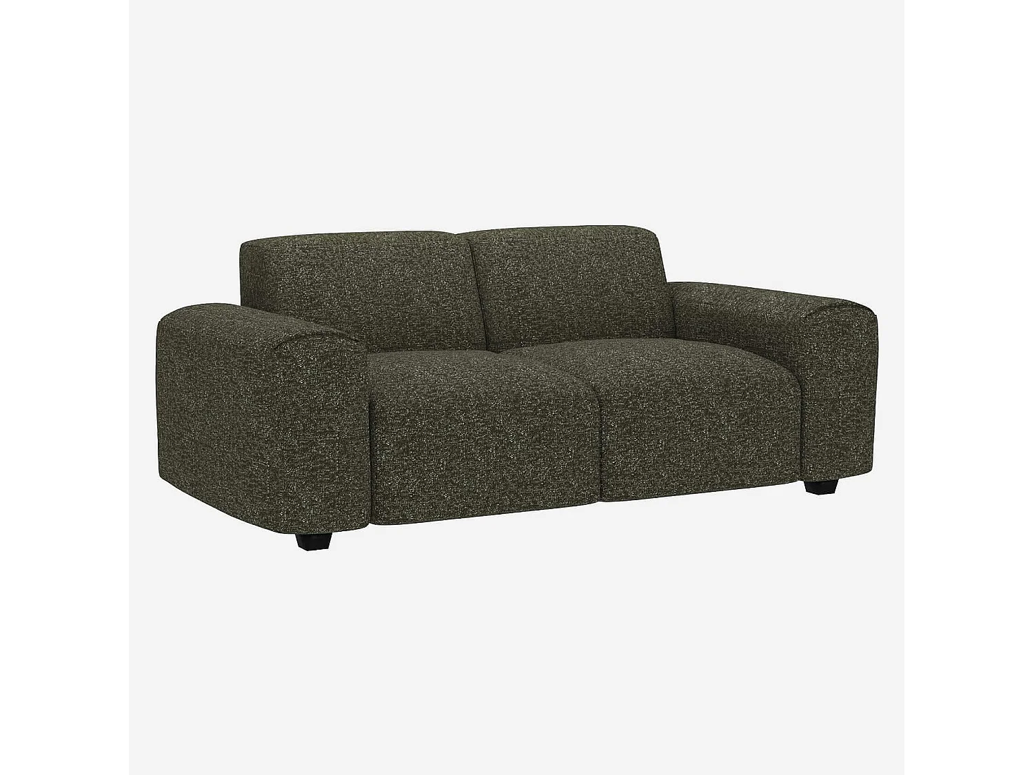 Habitat - Canapé 2 places en tissu Lucca - Vert mousse - Posada