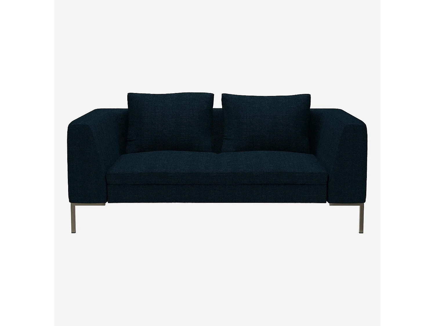 Habitat - Canapé 2 places en tissu Melina - Bleu encre - Montino