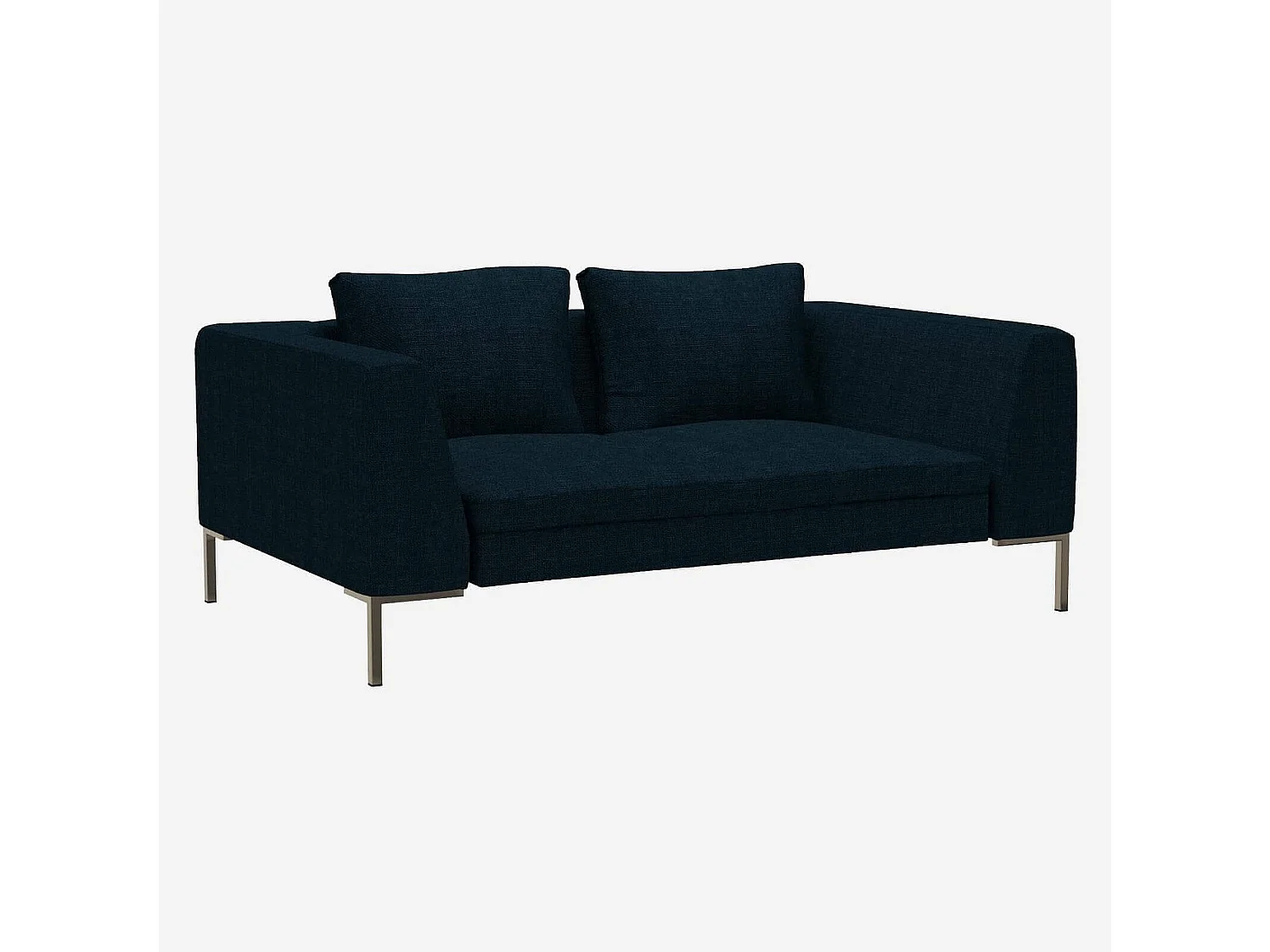 Habitat - Canapé 2 places en tissu Melina - Bleu encre - Montino