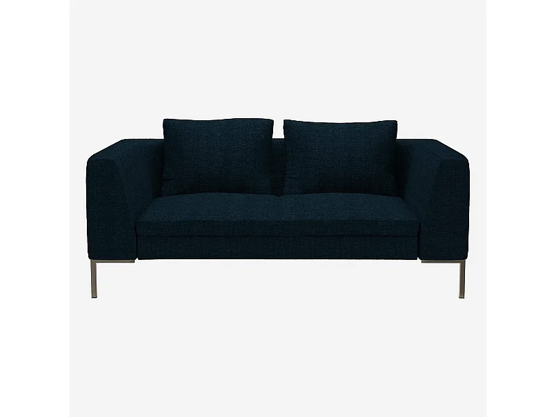Habitat - Canapé 2 places en tissu Melina - Bleu encre - Montino