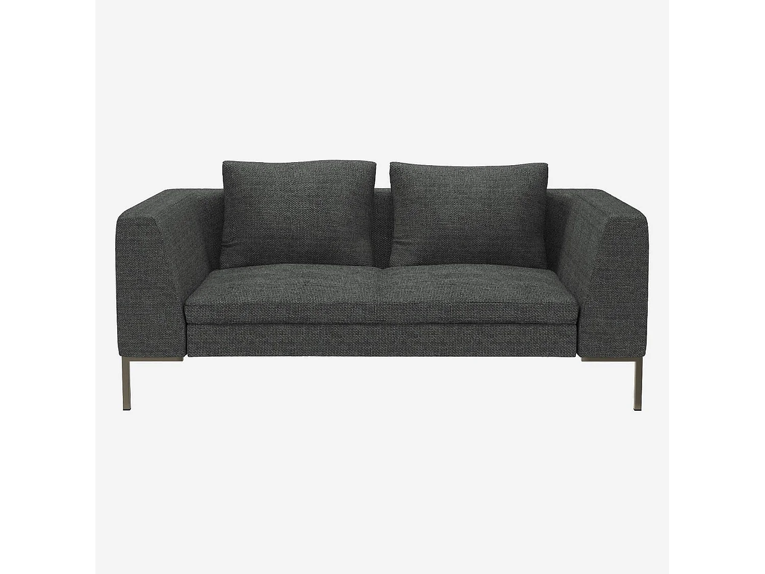 Habitat - Canapé 2 places en tissu Melina - Gris ardoise  - Montino