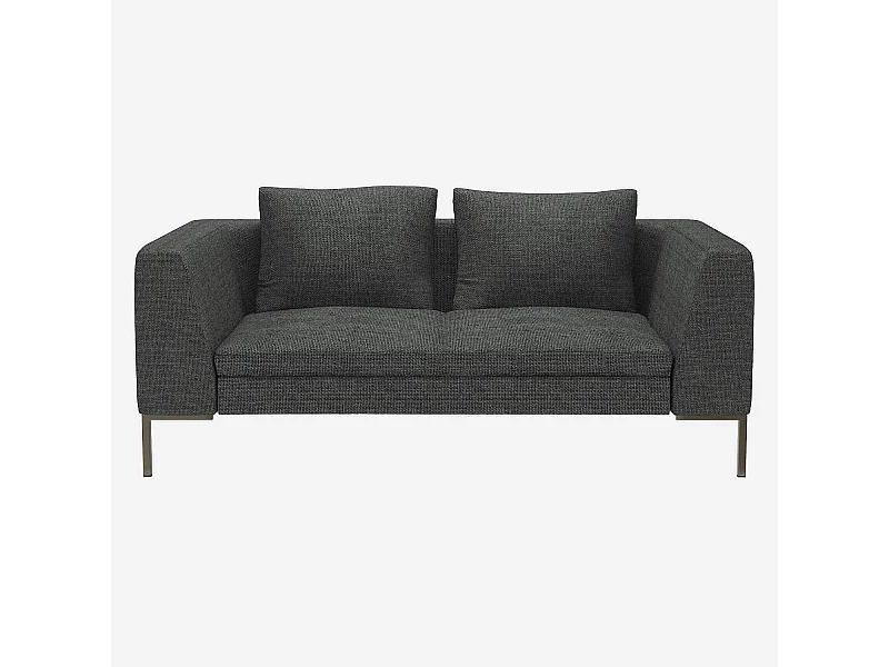 Habitat - Canapé 2 places en tissu Melina - Gris ardoise  - Montino