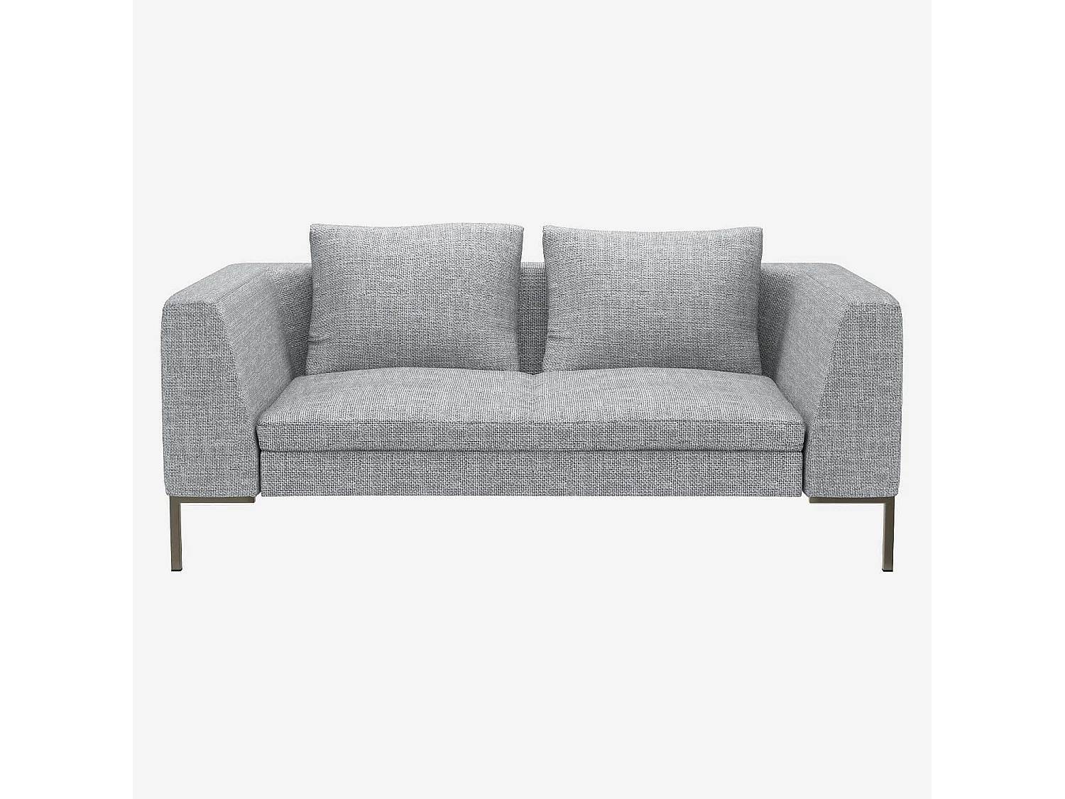 Habitat - Canapé 2 places en tissu Melina - Gris asphalte - Melina