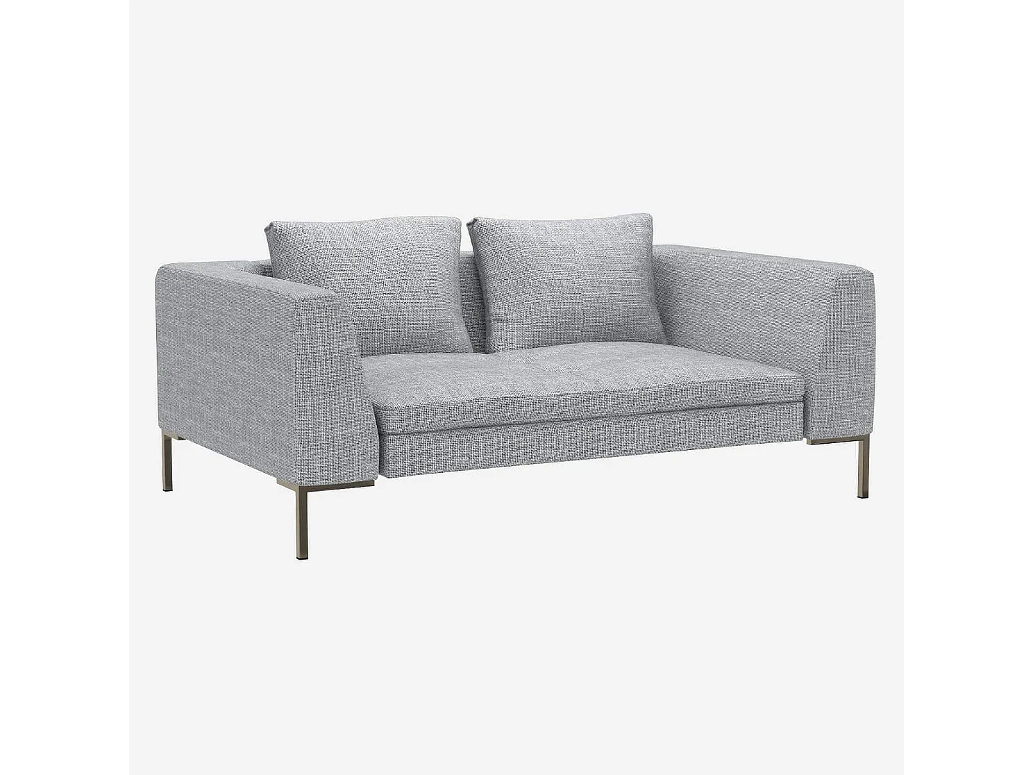 Habitat - Canapé 2 places en tissu Melina - Gris asphalte - Melina