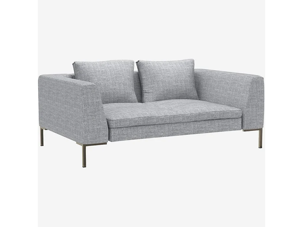 Habitat - Canapé 2 places en tissu Melina - Gris asphalte - Melina