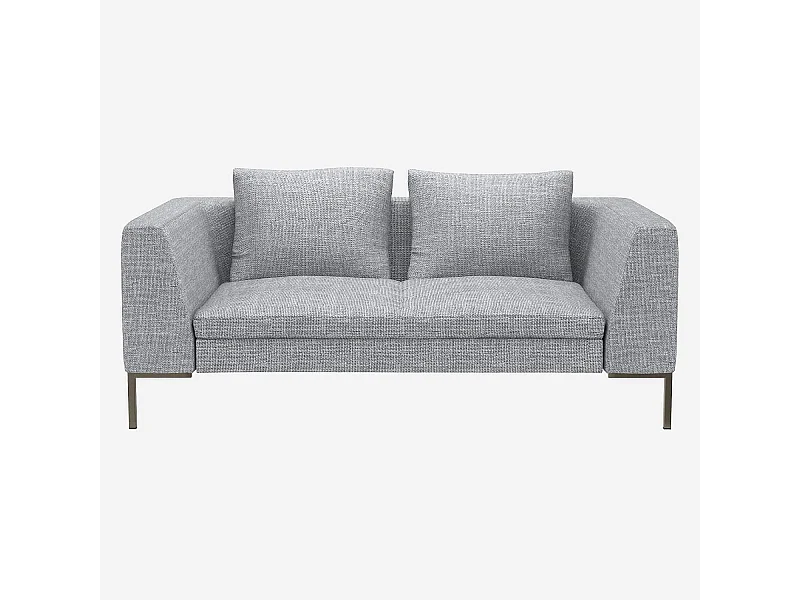 Habitat - Canapé 2 places en tissu Melina - Gris asphalte - Melina