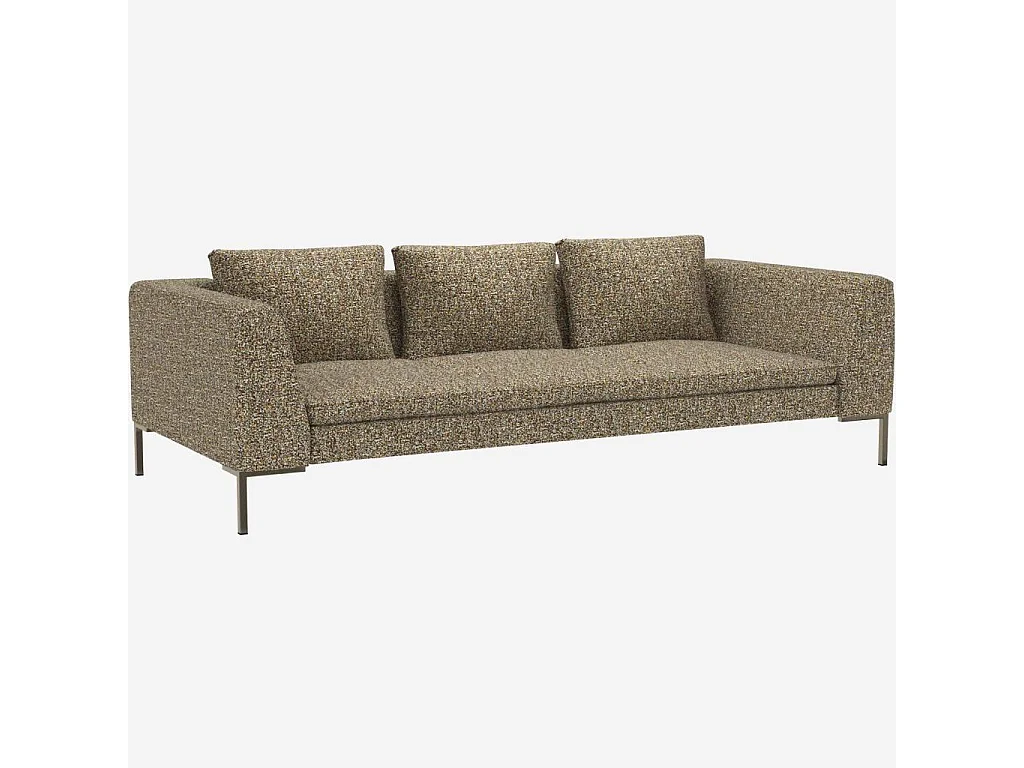 Habitat - Canapé 3 places en tissu Venezia - Vert lichen - Montino