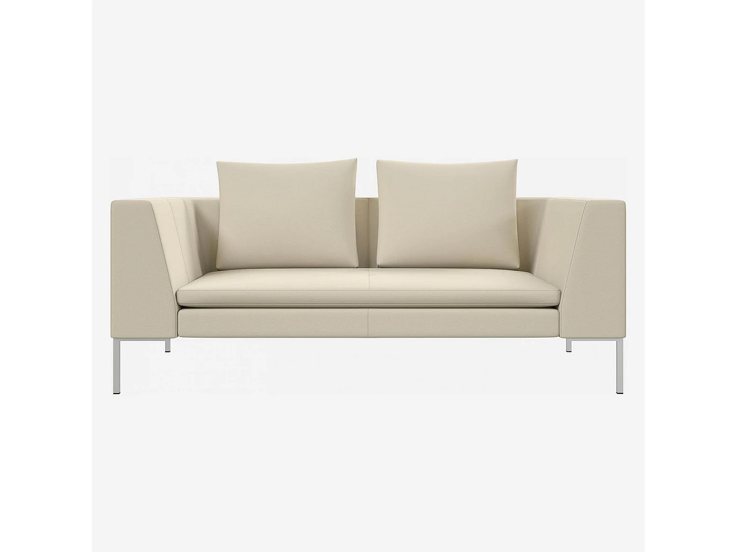 Habitat - Canapé 2 places en cuir Savoy - Blanc albâtre - Montino