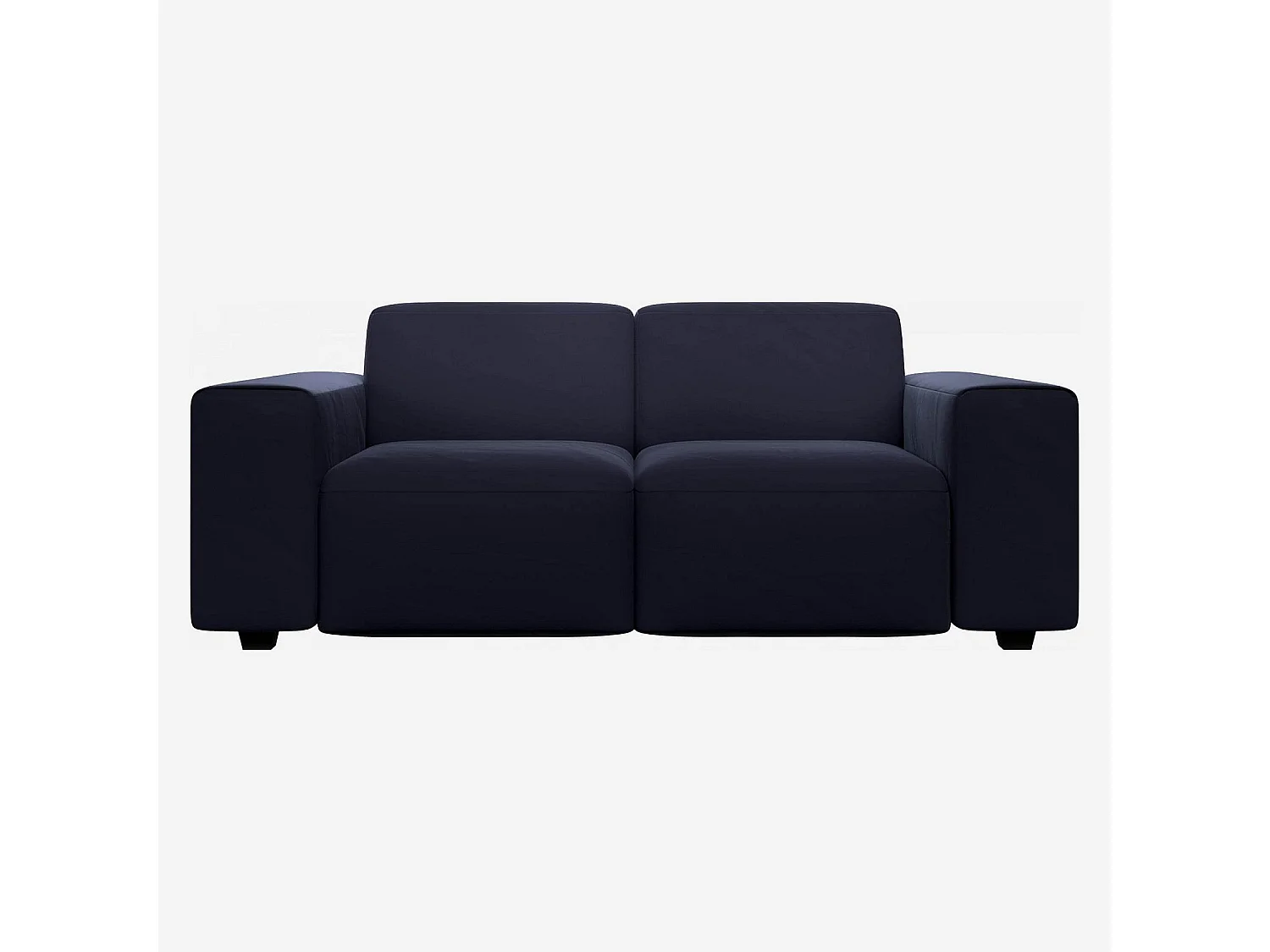 Habitat - Canapé 2 places en velours - Bleu encre - Posada