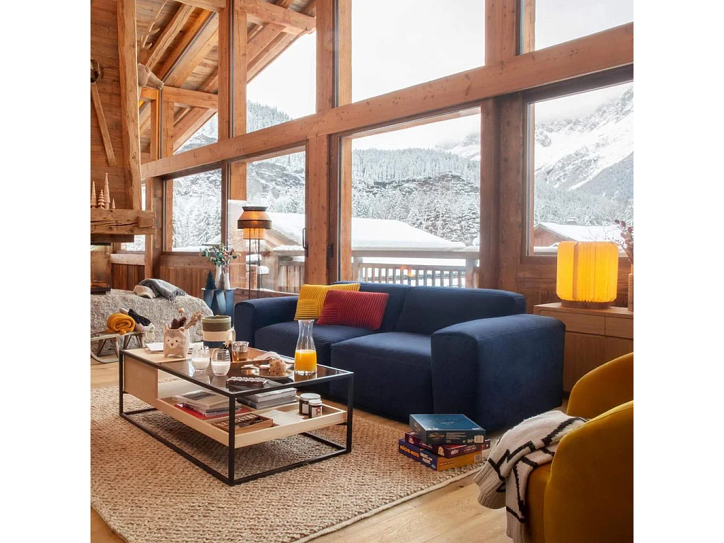 Habitat - Canapé 3 places en velours - Bleu encre - Posada