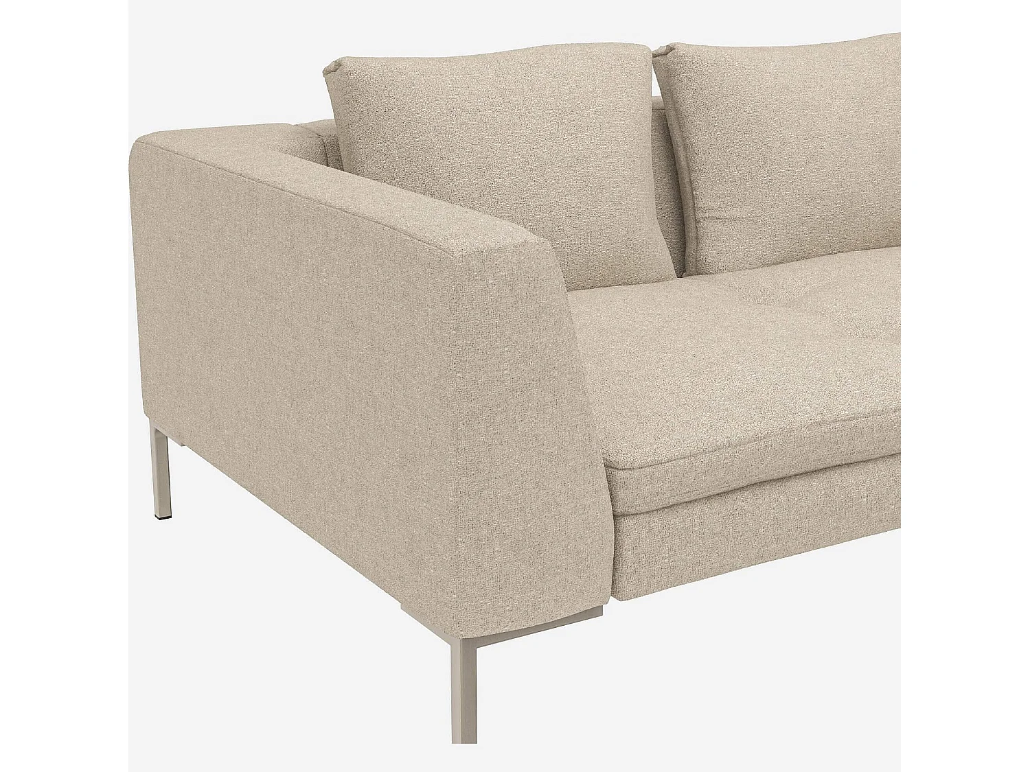 Habitat - Canapé 2 places en tissu Lucca - Blanc mastic - Posada