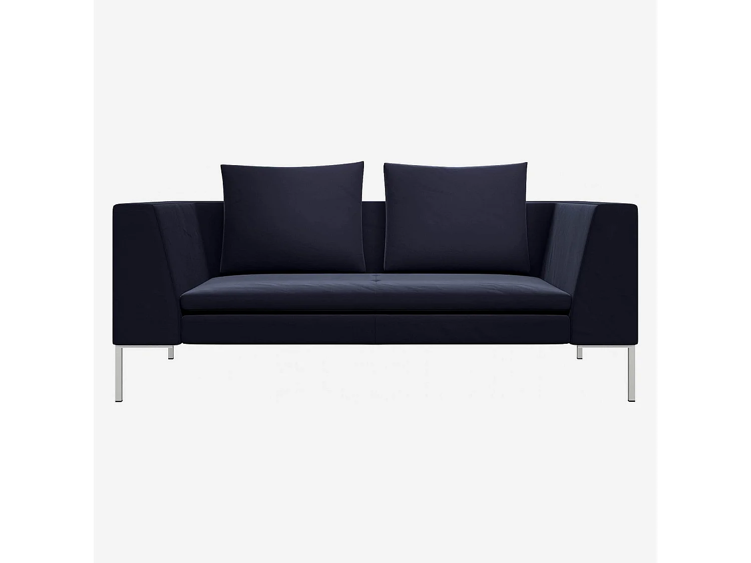 Habitat - Canapé 2 places en velours - Bleu encre - Montino