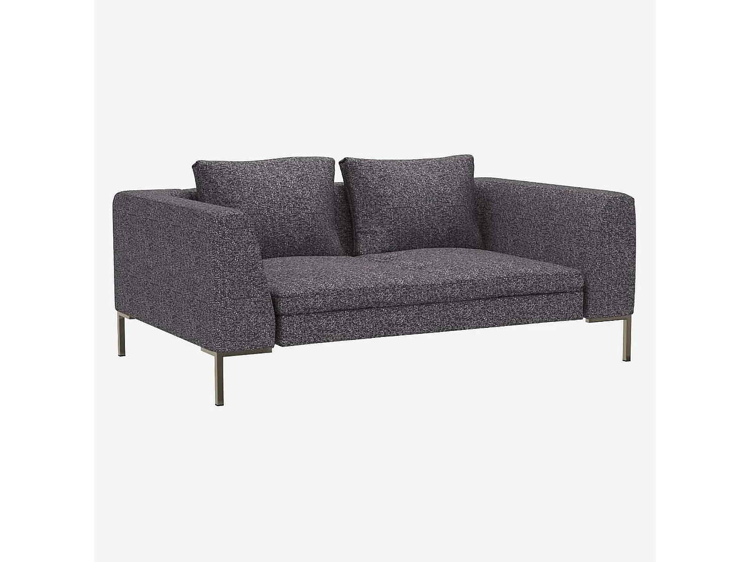 Habitat - Canapé 2 places en tissu Lucca - Bleu zingué - Montino