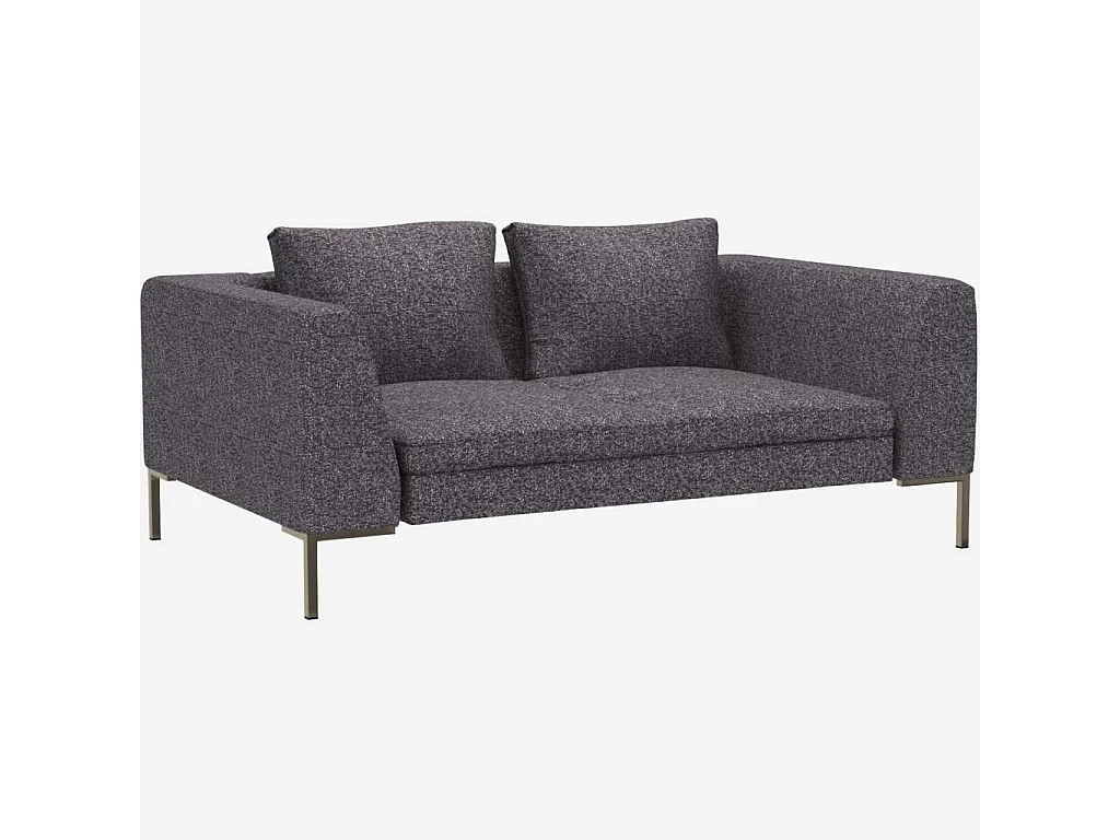 Habitat - Canapé 2 places en tissu Lucca - Bleu zingué - Montino