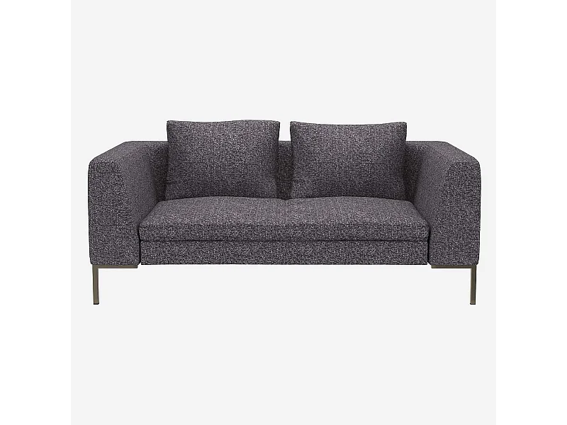 Habitat - Canapé 2 places en tissu Lucca - Bleu zingué - Montino