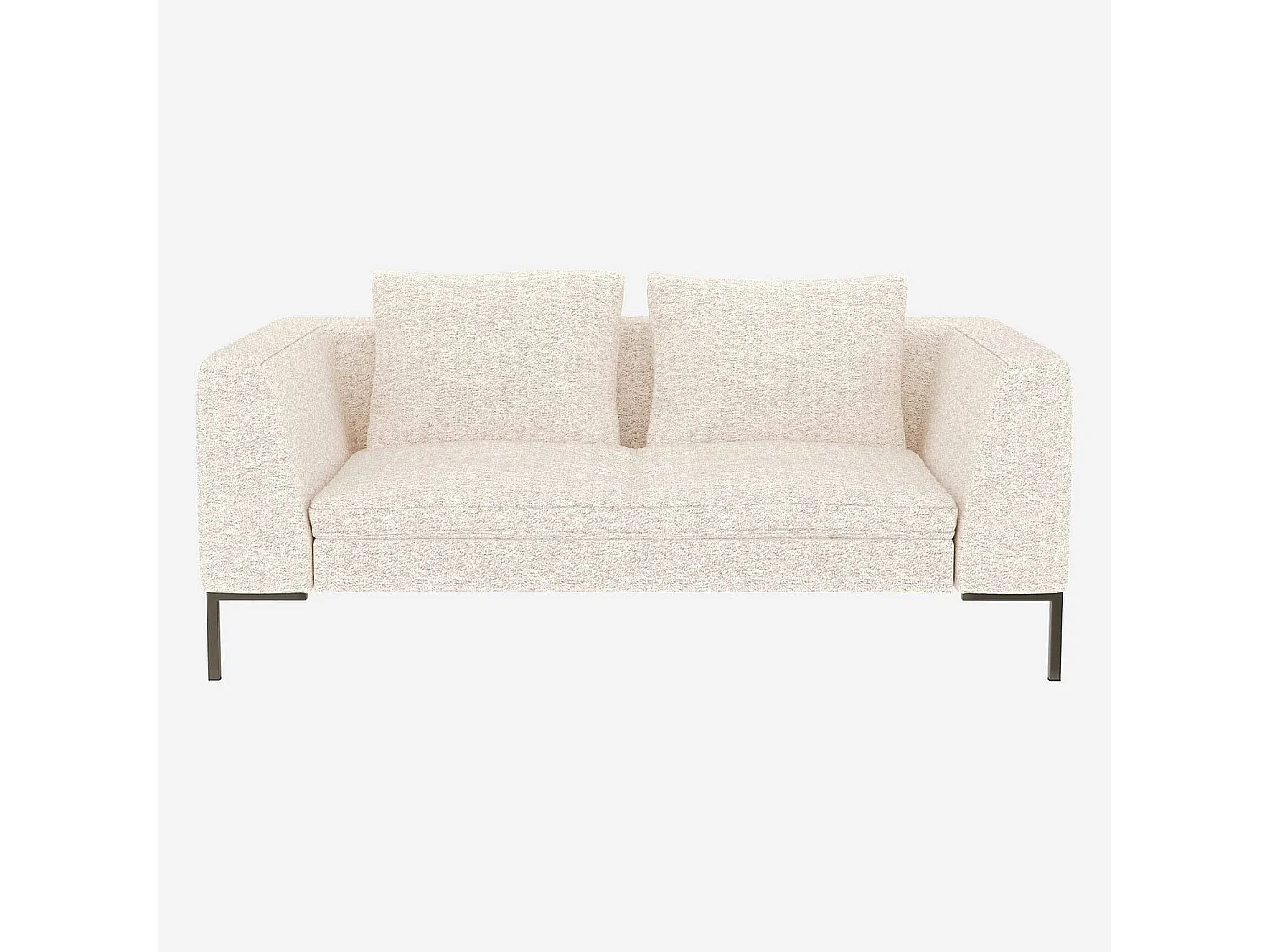 Habitat - Canapé 2 places en tissu Bormio - Blanc albâtre - Montino