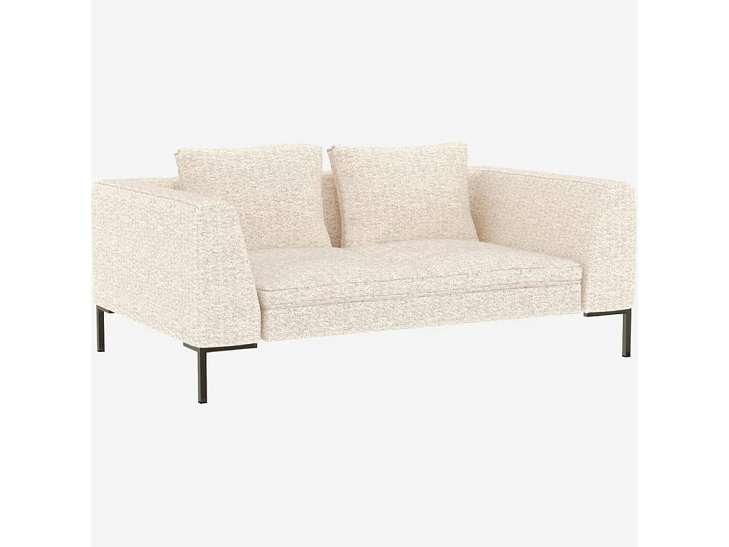 Habitat - Canapé 2 places en tissu Bormio - Blanc albâtre - Montino