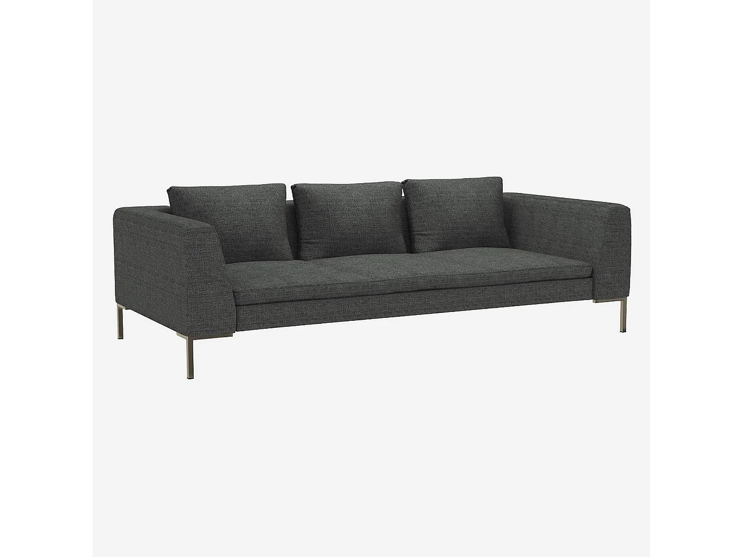 Habitat - Canapé 3 places en tissu Melina - Gris ardoise  - Montino