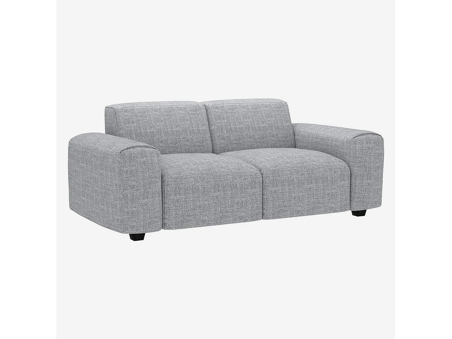 Habitat - Canapé 2 places en tissu Melina - Gris asphalte - Posada