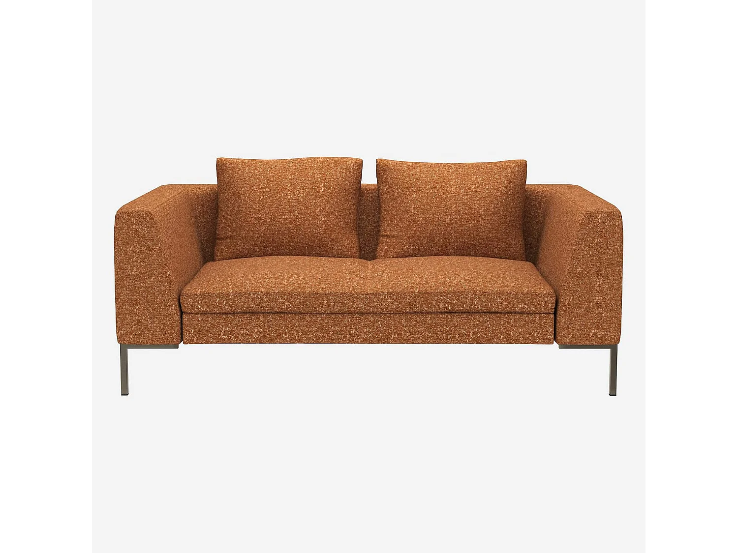 Habitat - Canapé 2 places en tissu Lucca - Marron noisette - Montino