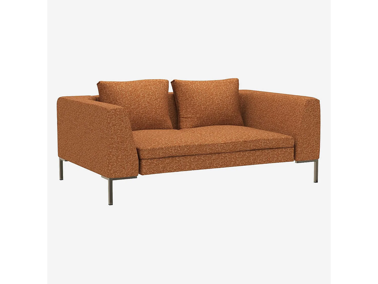 Habitat - Canapé 2 places en tissu Lucca - Marron noisette - Montino