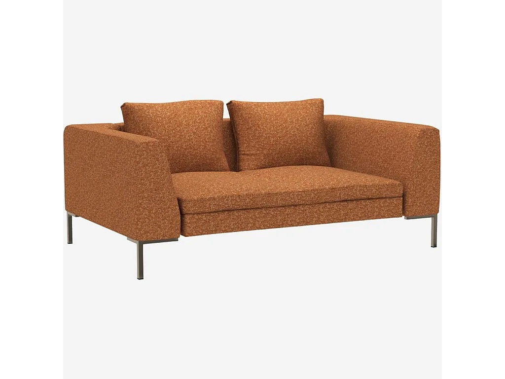 Habitat - Canapé 2 places en tissu Lucca - Marron noisette - Montino
